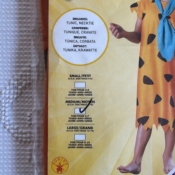 New Fred Flintstone Child Costume Size Medium US 8-10 for dress‎ up or Halloween - Picture 4 of 7